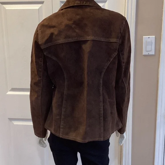 Skotts Washable Suede Brown Suede Jacket size Medium - Picture 4 of 7